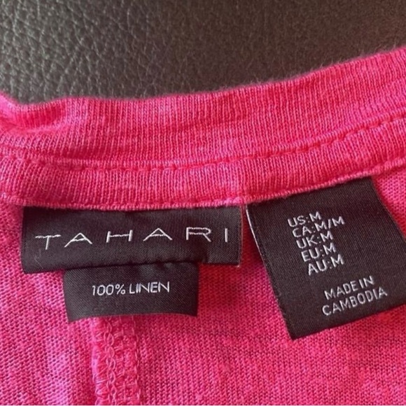 Tahari 100% Barbie pink Medium shirt - Picture 6 of 8